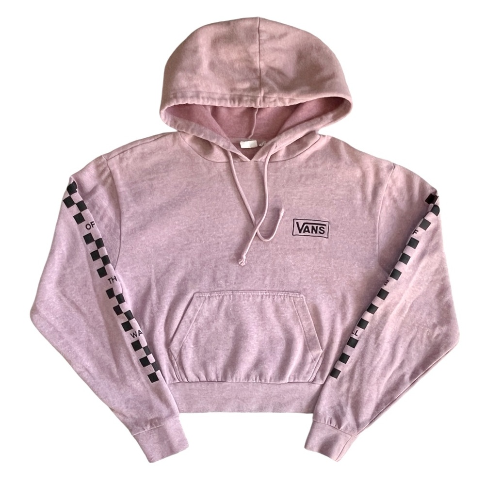Vans Bravo Pink Cropped Hoodie Sweatshirt Off The Wall, Size XS